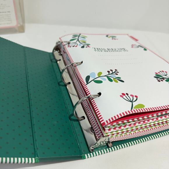Holiday Christmas Eat Drink and Be Merry Recipe File Cookbook Folder Journal - Picture 7 of 12